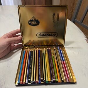 Vintage Made In Germany Faber-Castell Goldfaber Water Soluble Colored Pencils